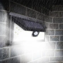 Waterproof IP54 PIR Motion Sensor 44 LED Solar Light Solar Powered Outdoor LED Garden Light Security Pathway Wall Lamp