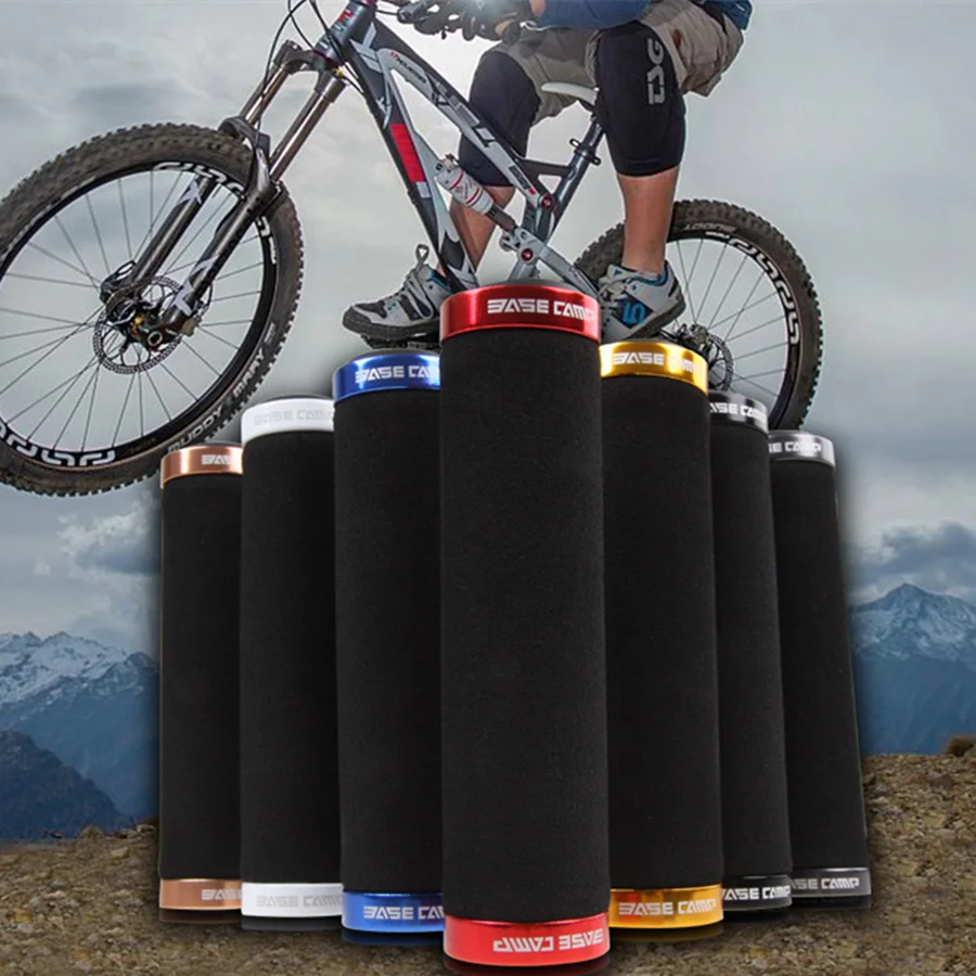 

BASECAMP 1Pair Silicone Anti-slip Bike Handlebar Grips Anti-skid Bicycles Bar Grips MTB Cycling Parts Foam Sponge Grip Cover