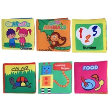 Baby Toys Soft Cloth Books Rustle Sound Infant Early Learning Educational Stroller Rattle Toy Newborn Crib