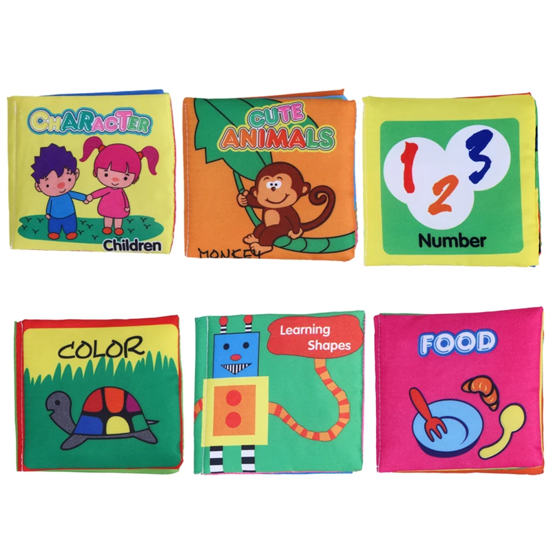 Baby font b Toys b font Soft Cloth Books Rustle Sound Infant Early Learning Educational Stroller