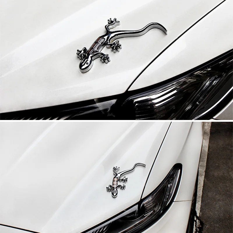 

Car-Styling The Solar Gecko King signal Warning Light High Bright LED Lamp Funny 3D Automobile Decals auto accessory
