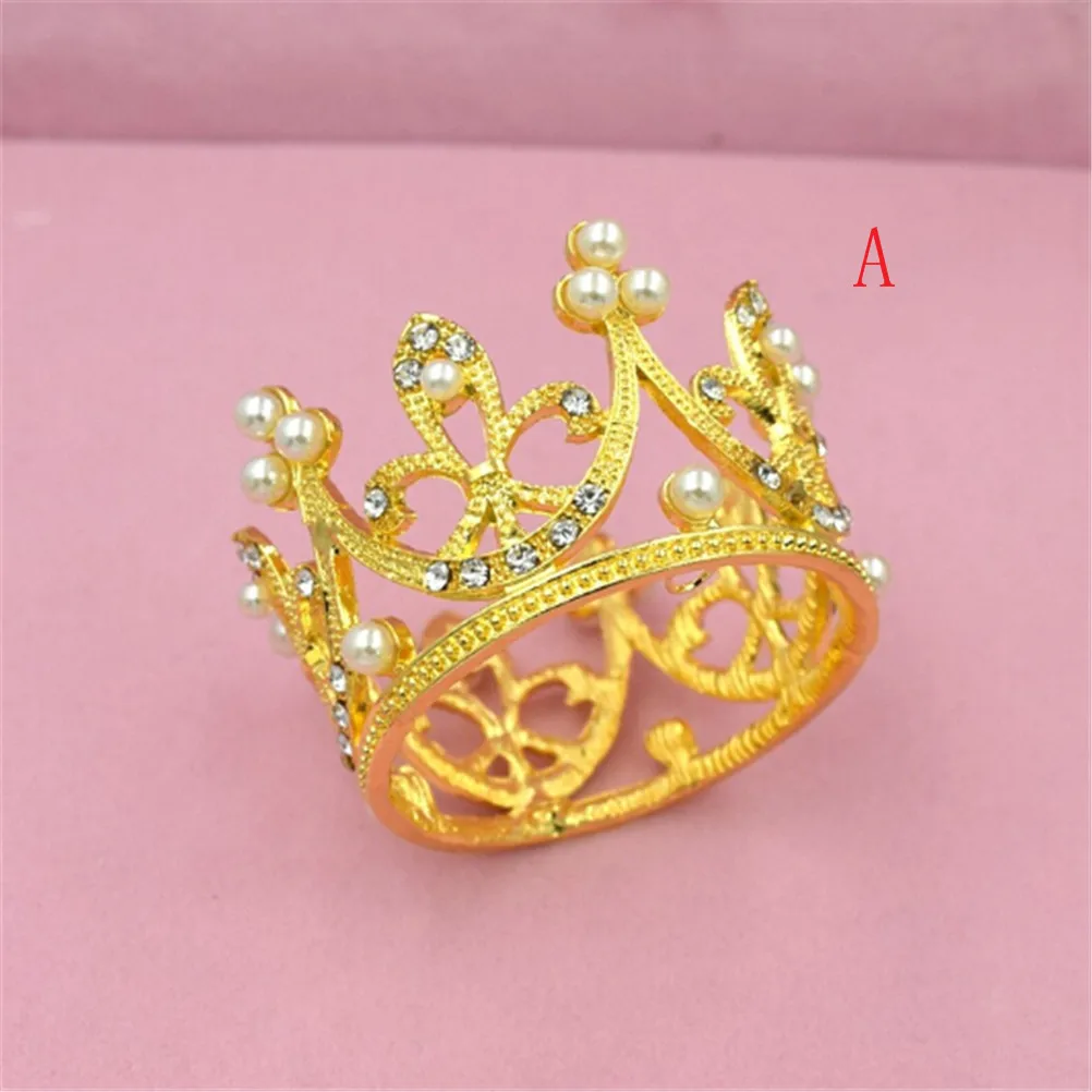 Полный жемчуг кристалл мини тиара корона принцессы девочка выпускного вечера украшения для волос, корона король волос ювелирные изделия аксессуары