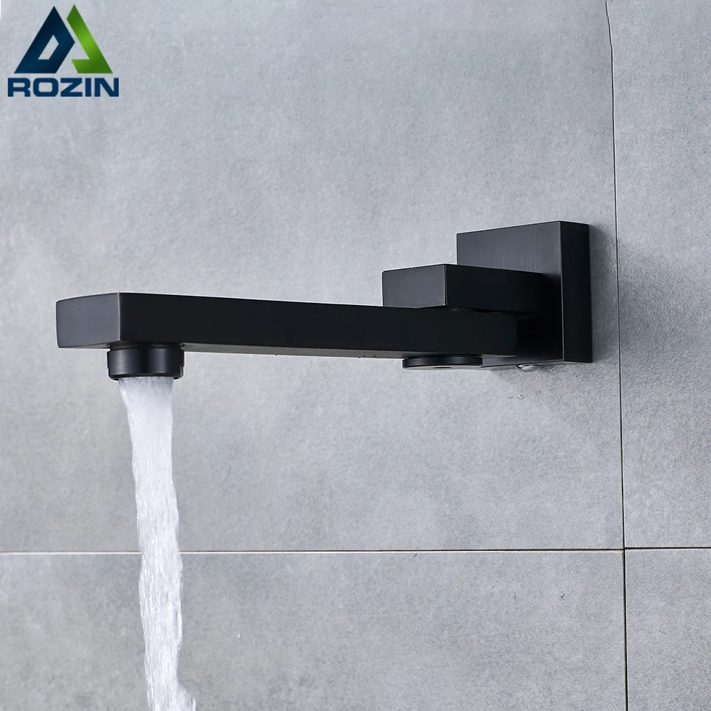 

Black Bronze Shower Faucet Spout Wall Mounted Swive Bath Spout