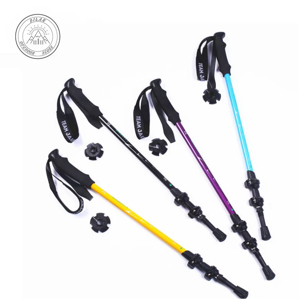 

Free mail 7075 high strength aluminum alloy outdoor trekking stick trekking cross-country stick straight handle telescopic stick
