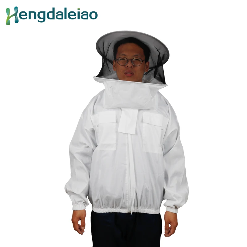 HDBC-009 Высококачественная защитная одежда для пчеловодства белая хлопковая и полиэфирная Защитная куртка