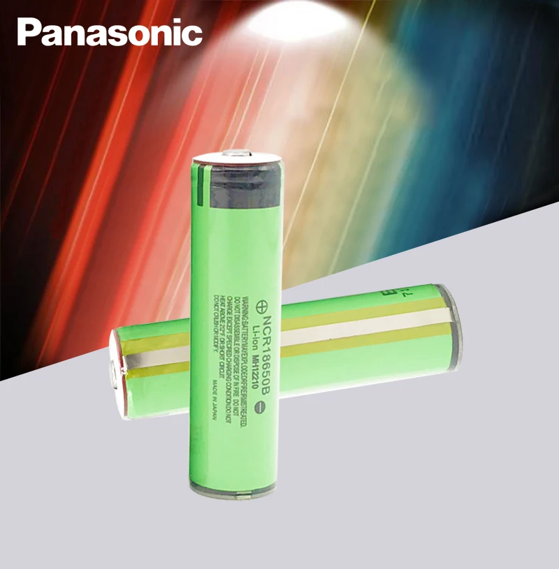 

2pcs Panasonic100% original brand new 3.7v 18650 3400mah lithium Rechargeable battery NCR18650B For fan Flashlight e-cigarette