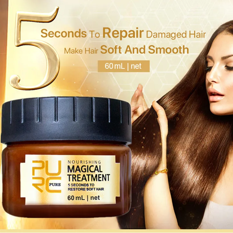 PURC 60ml Magical keratin Hair Treatment Mask 5 Seconds Hair Root Repair Nourishing Soft Hair Tonic Keratin Hair Scalp Treatment PURC 60ml Magical keratin Hair Treatment Mask 5 Seconds Hair Root Repair Nourishing Soft Hair Tonic Keratin Hair Scalp Treatment