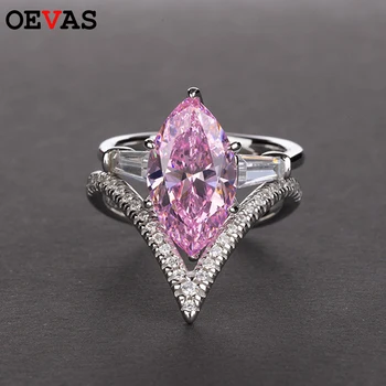 

Fashion Engegament Ring for Women Brand Sterling Silver Anniversary Jewelry Charm Wedding band finger rings Women