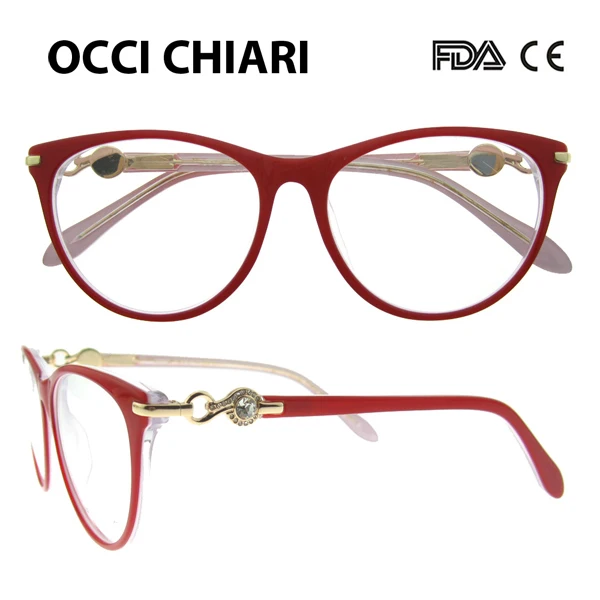 OCCI очки chiari очки Oculos модные ацетатные оправы для очков женские черные прозрачные линзы оптические Близорукость W-CORRATI - Цвет оправы: C4