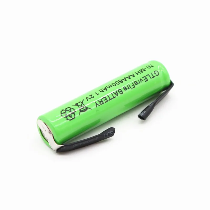 Перезаряжаемая батарея AAA 1,2 V 600mAh ni-mh для электрической зубной щетки беспроводная мышь Пульт дистанционного управления микрофон светодиодный фонарик