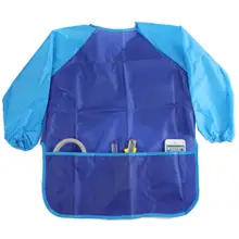 Водонепроницаемый живопись нейлоновый передник с длинным рукавом рисунок кухонный фартук для приготовления пищи выпечки халат фартуки для старых детей фартук