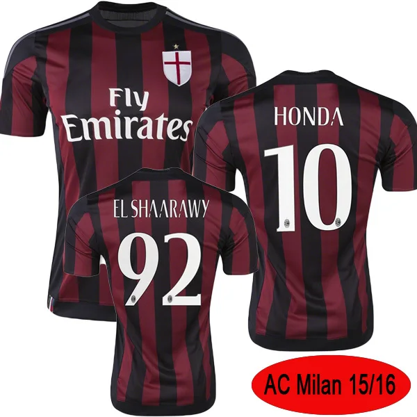 camiseta milan 2016