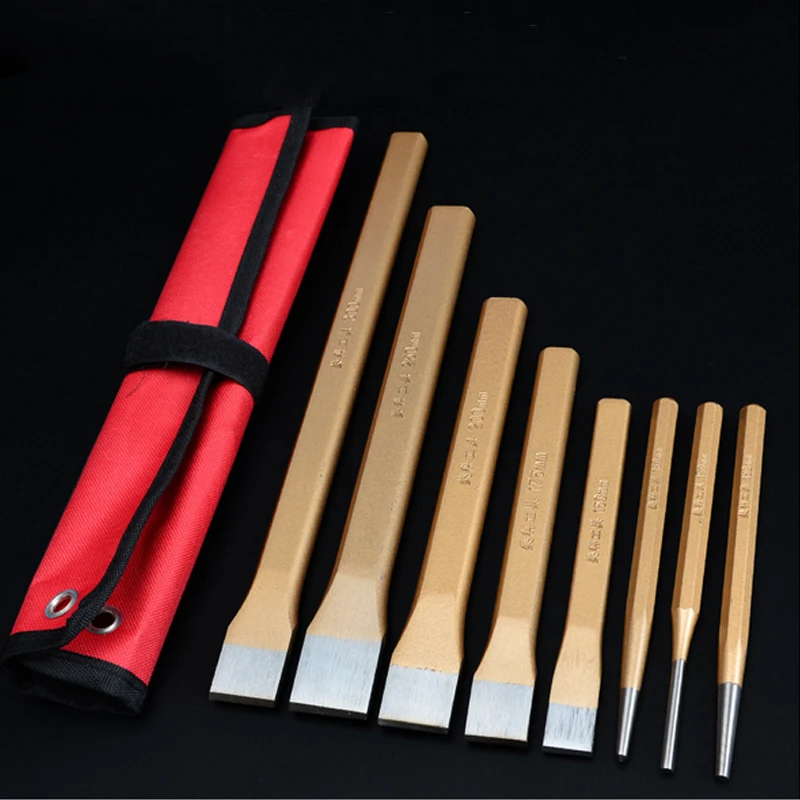 

Hand Tools Chisel set Cold Chisel and Center Punch Set Solid Pin Punch Kit Masonry Plow Bit Stone Fitter Construction Carving