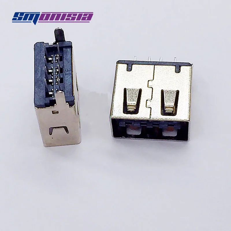 1000pcs Vertical AF 180degrees USB 2.0 Connector Straight Edge Positive