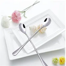 2 шт. длинные Handl кофейная ложка из нержавеющей стали десерт, мороженое чайные ложки, кухонные принадлежности фруктовые овощные инструменты для совков