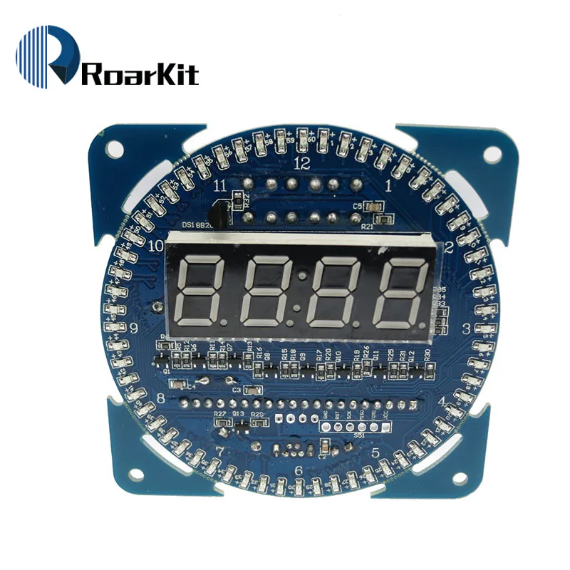 

LED Electronic Digital Clock module DS1302 Rotation LED Display 51 SCM Learning Board