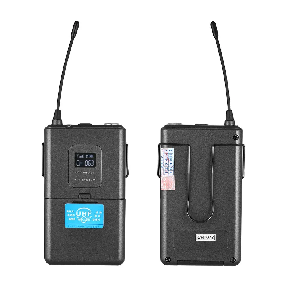 Ammoon 4T Профессиональный 4 канальный микрофон UHF беспроводная гарнитура