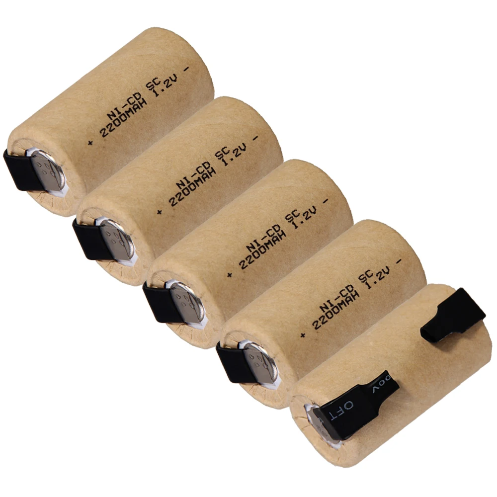Lowest price 35 piece SC battery 1.2v batteries rechargeable 2200mAh nicd for power tools akkumulator | Электроника