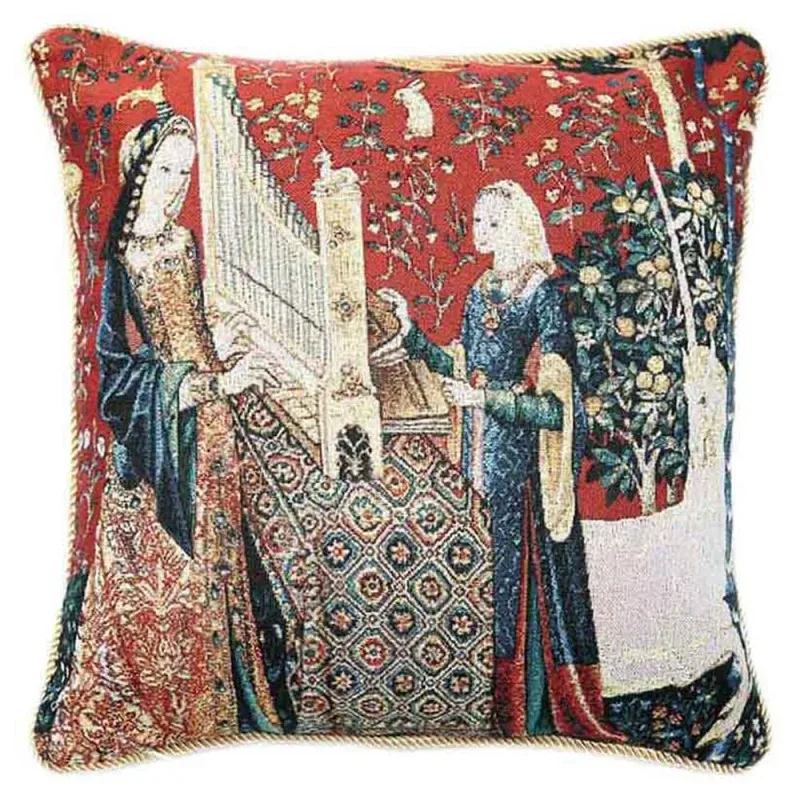 lady-and-unicorn-sense-of-hearing-cushion-cover