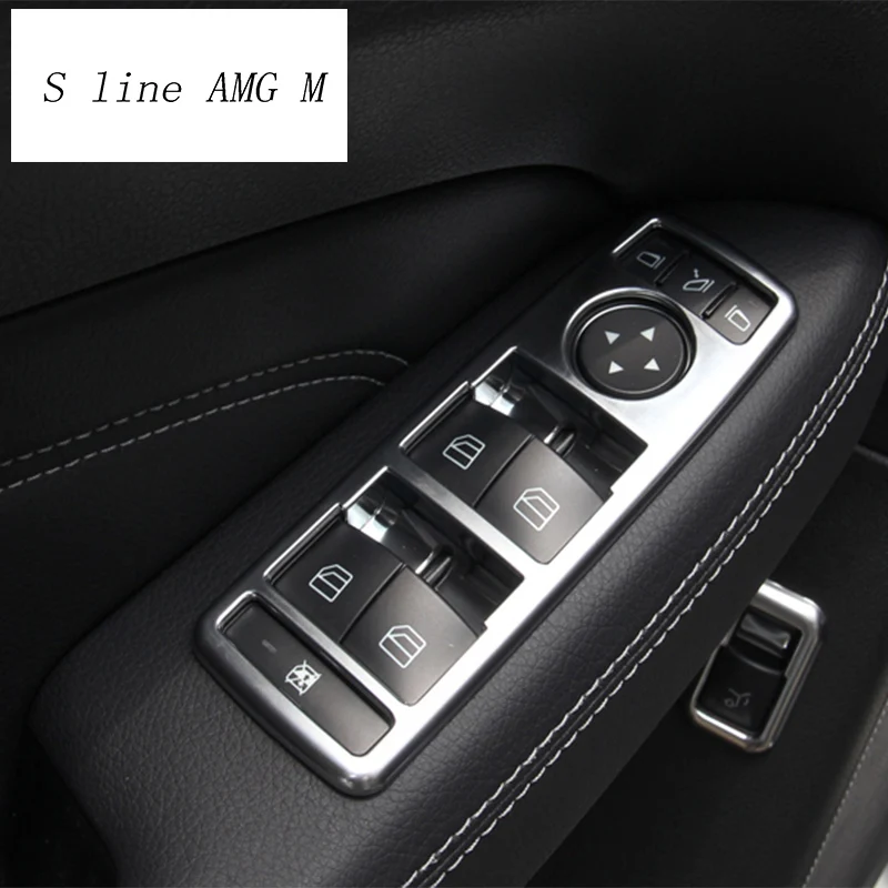 Автомобильный Стайлинг стеклоподъемник Кнопка накладка наклейка для Mercedes Benz GL ML X166 GLE Coupe C292 GLS класс авто аксессуары