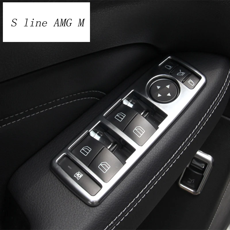 Автомобильный Стайлинг стеклоподъемник Кнопка накладка наклейка для Mercedes Benz GL ML