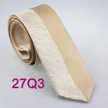 Yibei Coachella Галстуки человек Тощий Средства ухода за кожей Шеи Галстук бежевый половина хаки Зебра Полосатая Средства ухода за кожей шеи галстук тонкий жаккардовые галстук узкий gravata 6 см