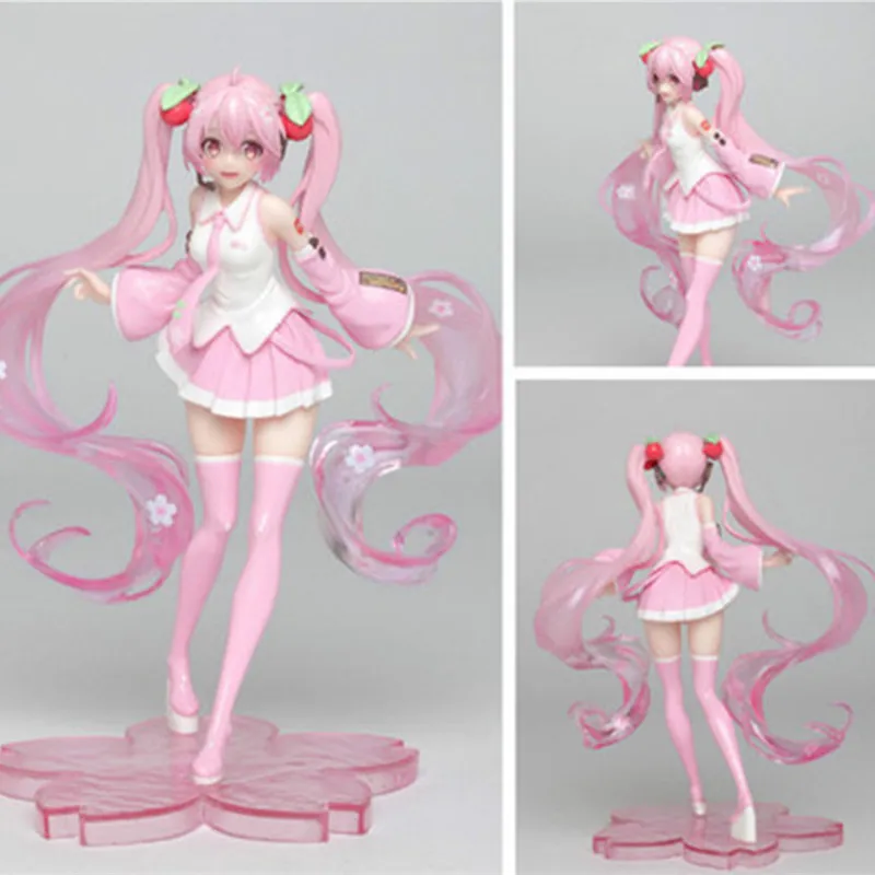 

Action Figure 18CM Miku Sakura Figure PVC Models Kawaii Hatsune Miku Cherry blossoms Figurine Doll Brinquedos Toys Gift