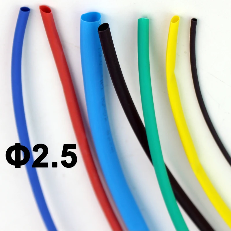 

1meter/lot 2.5mm Heat Shrink Tubing 2:1 ratio Tube Heatshrink Shrinkable Wrap Wire Cable Sleeve Kit pls use heat gun