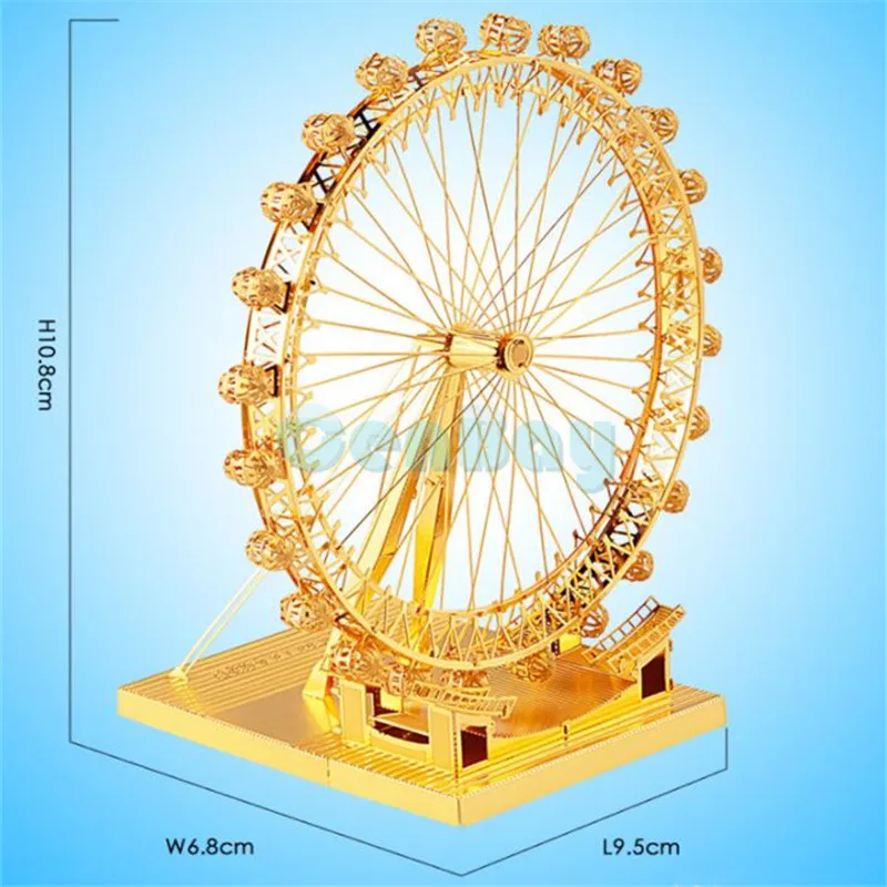 PieceCool Золотой 3D металлический пазл сборной архитектурной модели Лобзики DIY