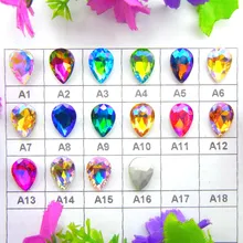 AB цвета 7 размеров капли воды каплевидные стеклянные Капли клей для кристаллов Стразы орнамент diy отделка