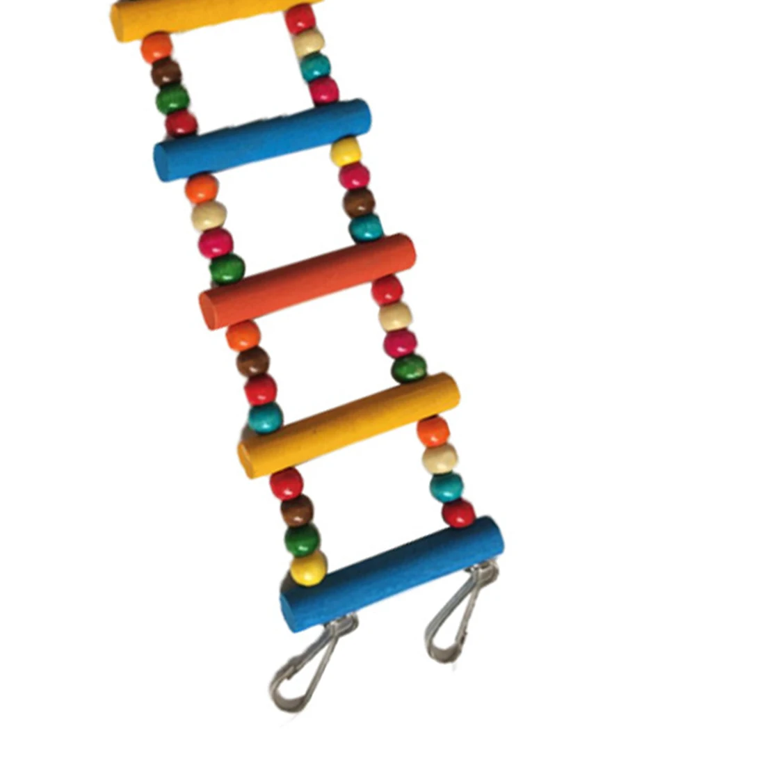 High Quality Colorful Pet Bird Wood Ladder Climb Toys Parrot Rope Macaw Parrot Bites Harness Cockatiel Budgie 581012 Steps