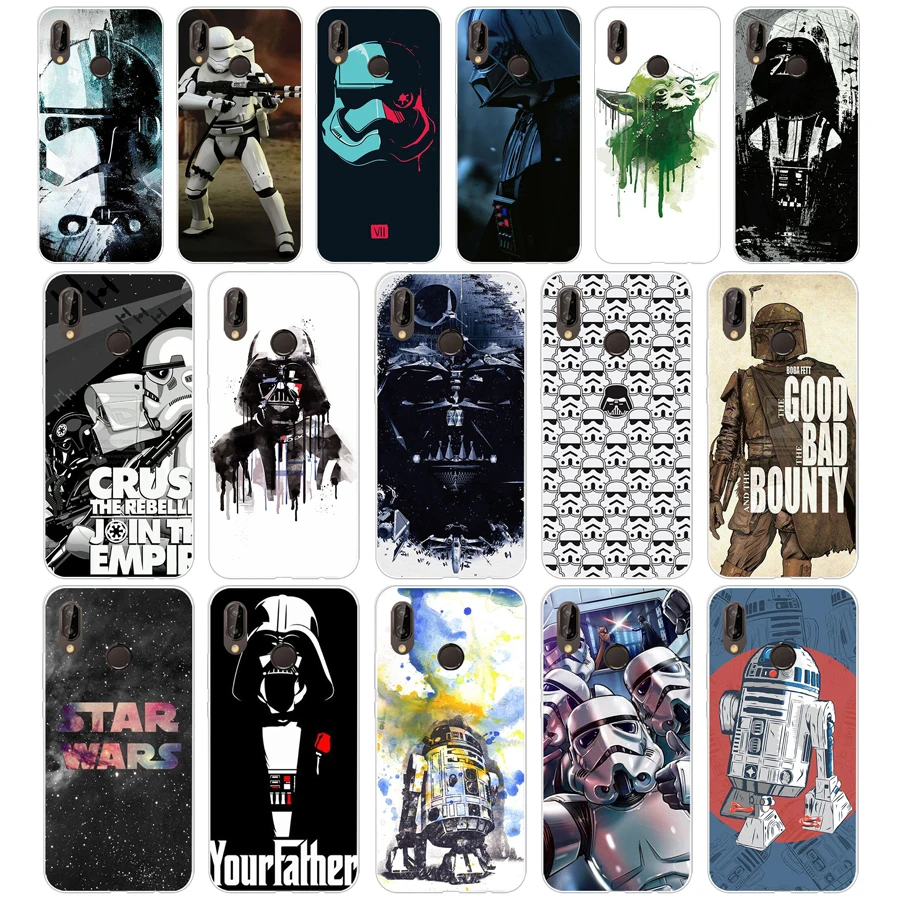 

194A R2D2 BB8 Star Wars Darth Vader Stormtrooper Soft Silicone Tpu Cover Case for huawei p 20 lite pro y6 2017 mate 10 lite