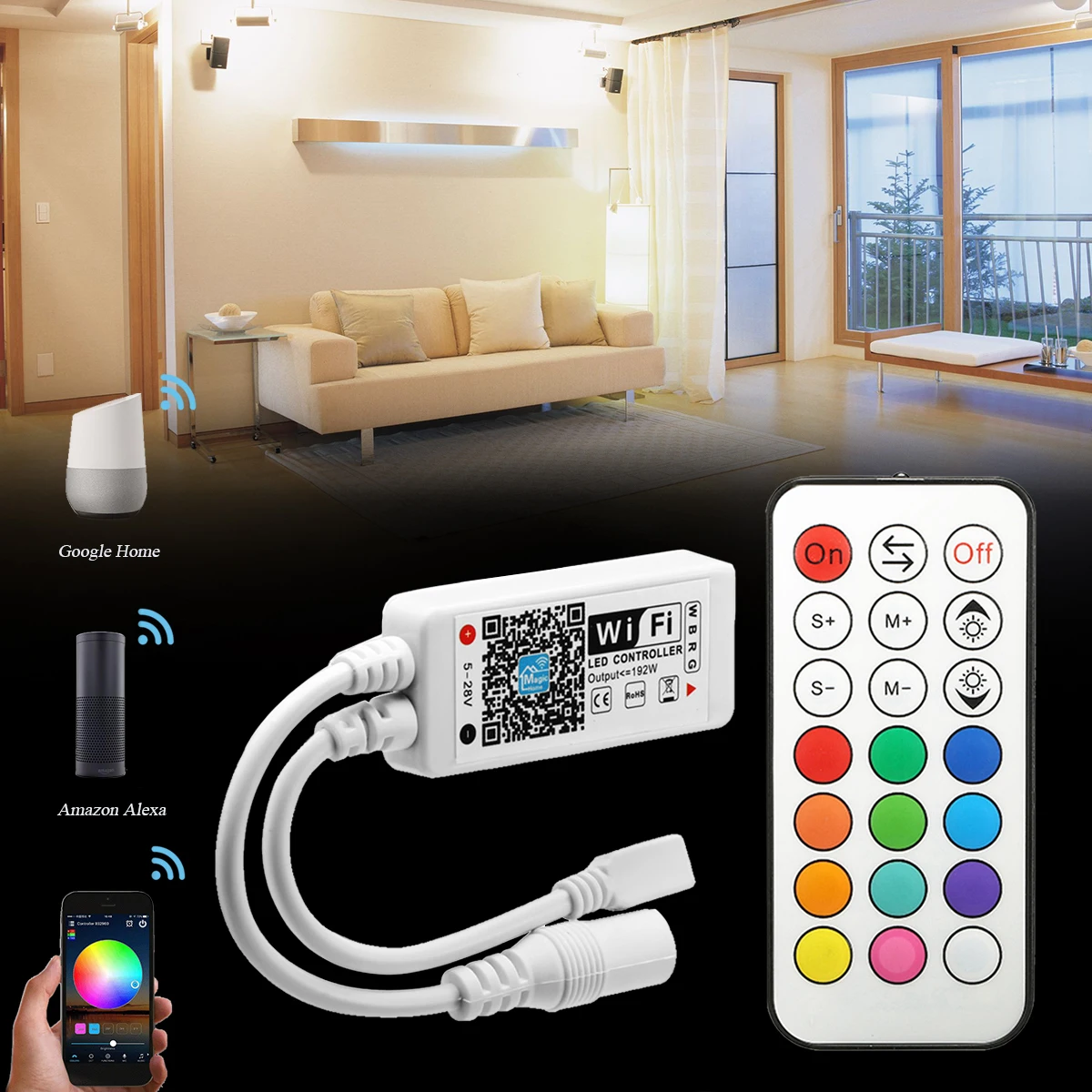 Buy 5 Channel WiFi LED Controller RGBW RF Wireless