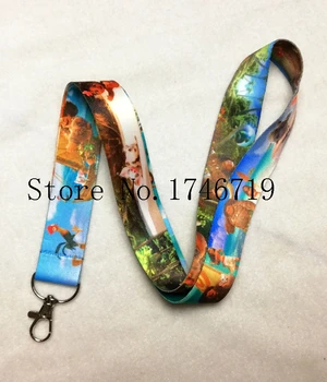 

Free Shipping 10 pcs cartoon Moana Key Chains Neck Strap Keys Camera ID Card Lanyard XX-7