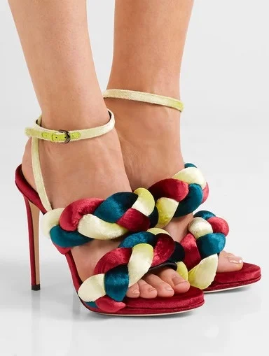 New arrivals braid stiletto sandals 2