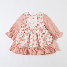 Детская одежда; Janpanese style; вечерние платья принцессы с цветочным принтом для крещения для маленьких девочек; крещение рождение; платье; 0-3Y