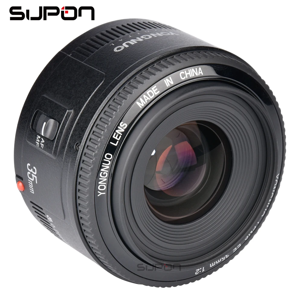 YONGNUO YN35mm объектив F2.0 широкоугольный объектив с большой апертурой фиксированный Автофокус Объектив EF крепление для Canon DSLR камер 600D 60D 5D