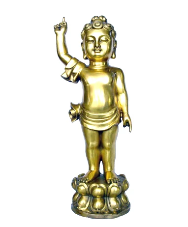

The arts and crafts Carved Art Decoration statue copper ornaments Prince brass auspicious baby Prince Buddha Sakyamuni [book]