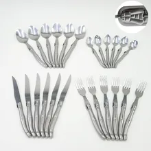 Frankreich 24 stücke Hohe qualität laguiole edelstahl geschirr/besteck Löffel Gabel Messer Set geschirr besteck set