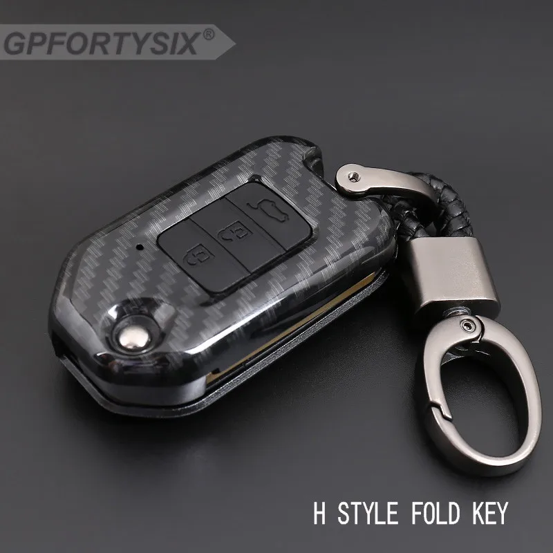 

Carbon Fiber Key Fob For Honda CRV FIT Crider Accord Vezel City Avancier URV Jade XRV Car Key Case holder Ring Cover Accessories