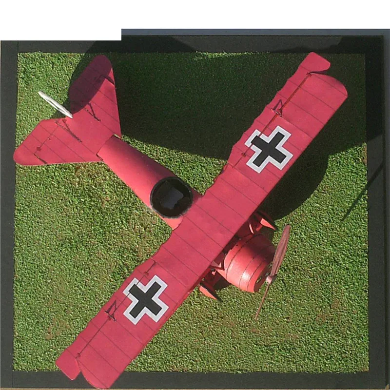 Немецкий Fokker Dr.I одиночный сиденье три крыла истребитель 3D бумажная модель