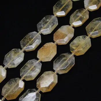 

Full strand Natural Yellow Quartz Faceted Octagon Loose Beads,Hight Quality Polished Stones Raw Crystal Cut Slab Beads Necklace