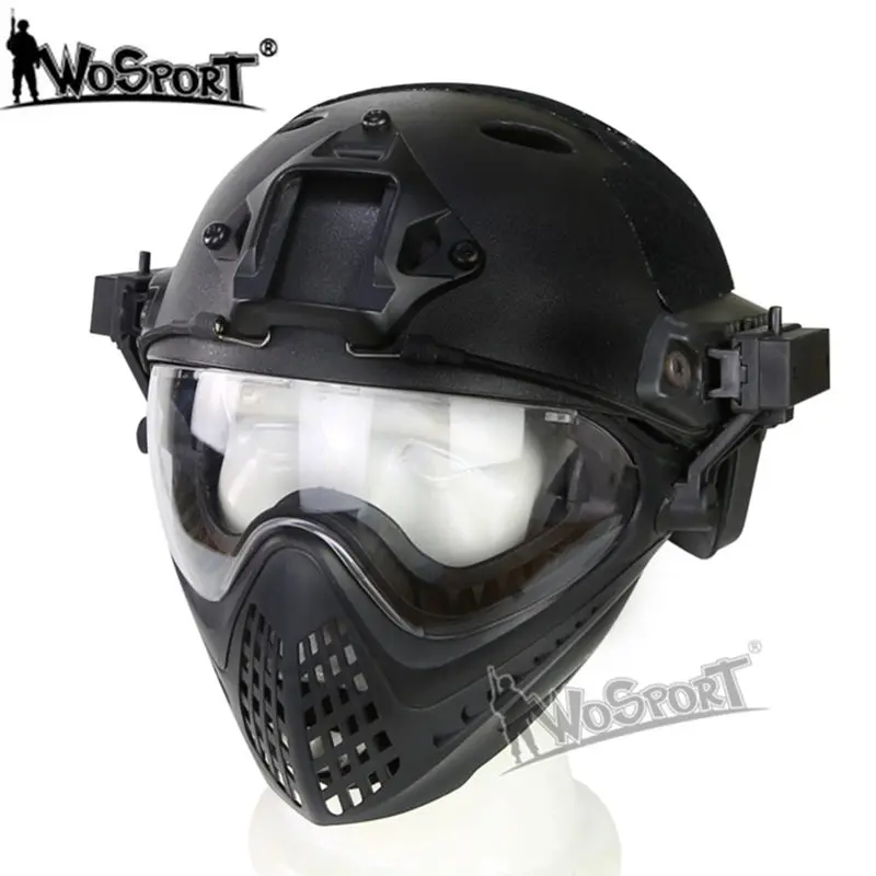 WoSporT Outdoor Tactical Sport Helmets+Goggle Mask for Army CS WarGame Military Airsoft Paintball Shooting Tactical Sport Helmet WoSporT Outdoor Tactical Sport Helmets+Goggle Mask for Army CS WarGame Military Airsoft Paintball Shooting Tactical Sport Helmet
