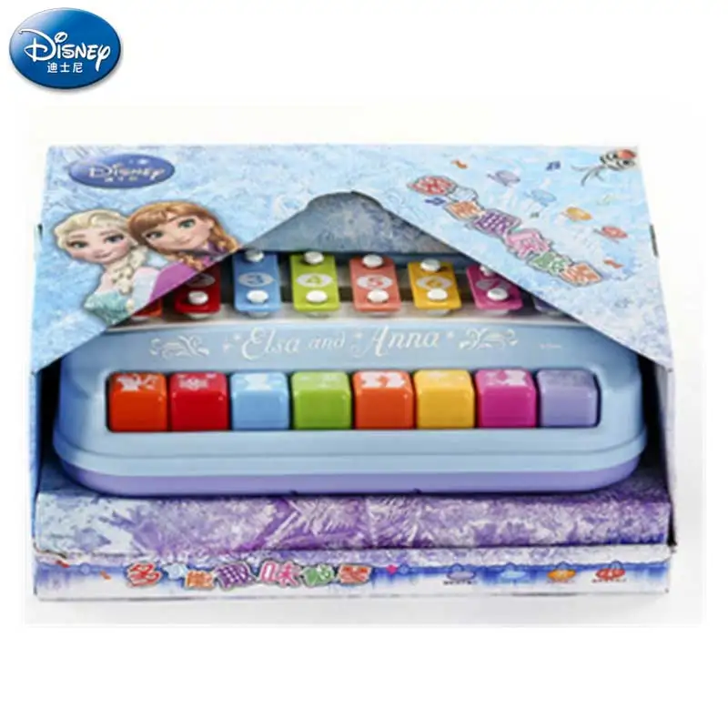 Детский музыкальный инструмент disney, играющий на фортепиано, ребенок и детские игрушки-головоломки, мальчики и девочки, играющие на фортепиано с восемью нотами