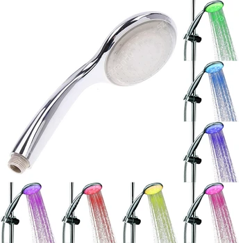 

7 colors gradually change led shower heads without battery without color box 8008-A1