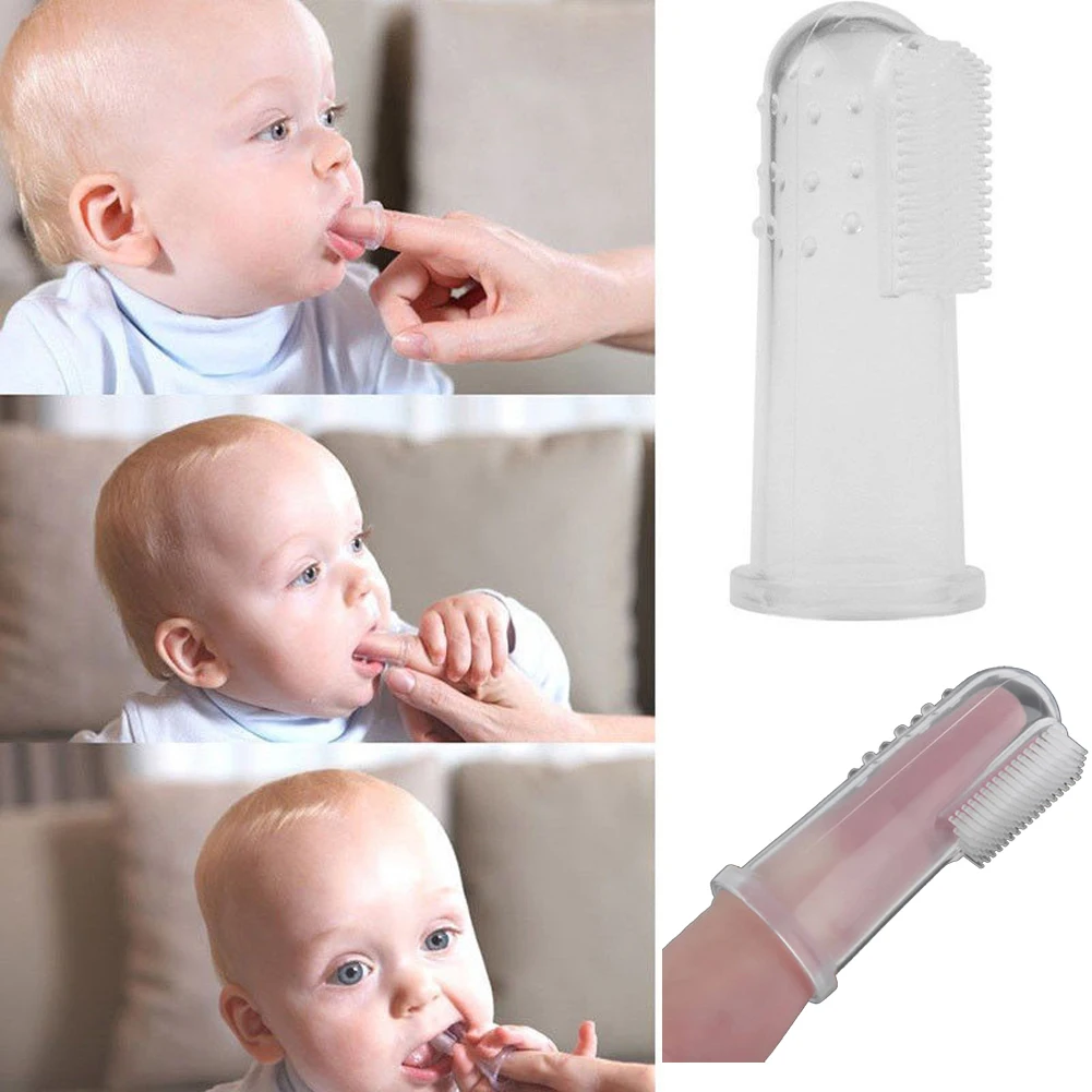 Новорожденных Для детей, младенцев, новорожденных комплекты для здравоохранения мягкий силиконовый набор зубных щеток для пальцев щетка для массажа зубов 3 цвета