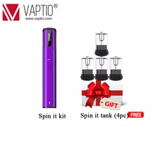 Pod Vaping electronic cigarette 500mAh Vaptio Spin IT kit 15W built in battery 1.8ml Atomizer refillable All-in-one vape pen Kit Pod Vaping electronic cigarette 500mAh Vaptio Spin IT kit 15W built in battery 1.8ml Atomizer refillable All-in-one vape pen Kit