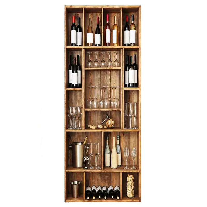 

3D Wine Cabinet Diy Door Stickers Pvc Adhesive Wallpaper Home Decor Stickers Waterproof Mural For Living Room Bedroom Decorati
