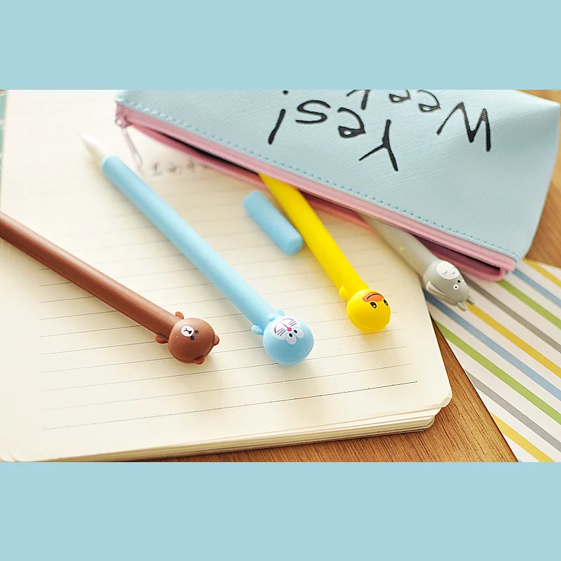 Новинка 0,5 мм черные гелевые ручки Kawaii С мультяшным Тоторо милые Креативные канцелярские принадлежности для студентов японские школьные принадлежности Ручки Doraemon