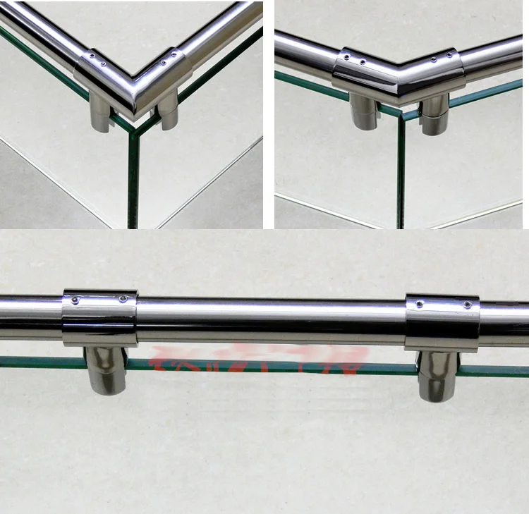 Фитинги/соединители для труб из нержавеющей стали, подвесные папки для стержней, стеклянные крепежные зажимы, hape 90/135 Угол, T, аксессуары для душевой штанги